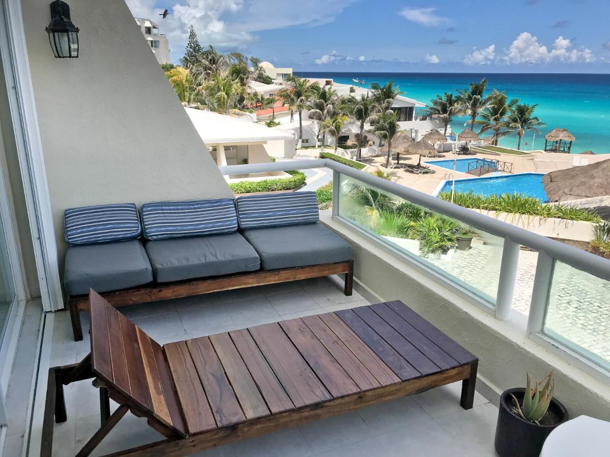 Apartment On The Beach With Terrace Ocean View, Brisas Cancun 01 By Beach & Ocean Apartments Exteriér fotografie